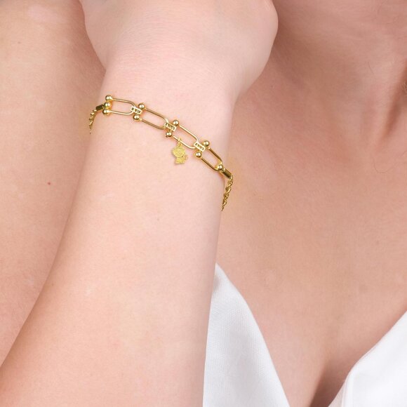 Solid 10k Gold Lion Charm - Zodiac Leo Jewelry Gifts for Her - Picture 2 of 5